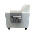 Miniatyrbillede 2 af 5: Armlænsorganisator TV Fjernbetjeningsholder 5 Lommer Opbevaring til Sofa Lænestol Grå Grey