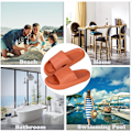 Miniatyrbillede 6 af 6: Cloud Sliders til Kvinder og Mænd - Sliders, Tøfler, Pool Sliders, Sommer Flip Flops, Brusebadspuder, Sliders, Tøfler Orange 4/5 UK