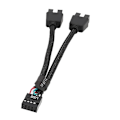 Pikkukuva 1 / 4: Usb 2.0 Sisäinen Emolevyn Liitäntäkaapeli Usb 2.0 9-nastainen Naaras-Uroskaapeli