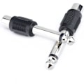 Pikkukuva 6 / 7: 5 kpl 6,35 mm:n uros Mono Jack -liitin RCA Naaras Phono -liittimeen Kullattu Audioadapteri