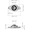 Miniatyrbillede 3 af 4: 6 stk. KFL08 Flange Kuglelejer, 8mm leje, Zinklegering, til 3D-printer