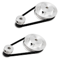 Miniatyrbild 3 av 5: 2-set 2GT Synkront Hjul 20 60 Tänder Borrning Aluminium Timing Pulley GT2 Timing Pulley System