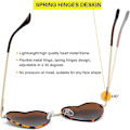 Miniatyrbilde 5 av 5: SDIGV Polariserte Hjerte Solbriller for Kvinner Mote Nydelig Stil Metallramme UV400 Beskyttelse Linse Tortoise Brown