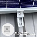 Miniatyrbild 2 av 5: Solcellsändklämmor Solpanel Z-fäste Solcellsmodulhållare Ändklämssats Justerbara Fästsolceller 12pcs 35mm