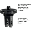 Miniatyrbillede 6 af 7: Kamera Mount Adapter 1/4\" -20 Konverteringsadapter Tripodmontering til Aluminium Metal - Monter dit Kamera til ethvert GoPro Mount Tilbehør, 2 Pak