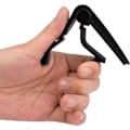 Miniatyrbilde 2 av 3: Hurtigutløser capo for gitar, capo for akustisk gitar, klassisk gitar, elektrisk gitar, ukulele, bass, banjo (svart)
