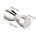 Miniatyrbilde 2 av 5: 2 stk dusjhåndtak - Sølv aluminiumlegering - For dusjdører, glass