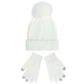 Miniatyrbillede 4 af 10: Strikkede hue kvinder ny Chenille uldhue handsker sæt fortykket varm fluffy hue efterår og vinter Læder Dark gray