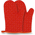 Miniatyrbild 1 av 6: Ugnshandskar, Värmebeständiga Silikon Ugnshandskar Halkskydd Köks Ugnshandskar för Grillning, Matlagning, Bakning, Kök, Mikrovågsugn, Pizza (1 Par) Red-03
