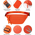 Miniatyrbild 5 av 7: Lång Hållare Midjeväska Fanny Pack för Kvinnor Män Mode Midjeväska Bumbag Cross Body Justerbar Reseväska Stora Fickor för Löpning Orange