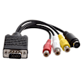 Miniatyrbild 1 av 4: VGA-adapter för TV S-video RCA-utgångskabel för PC-video
