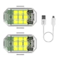 Pikkukuva 1 / 5: Kirkas langaton LED-salama 7 väriä Viileät modifikaatiovalot yöajoon Kaukosäädin vibration sensor double lamp