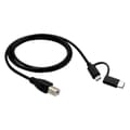 Miniatyrbillede 5 af 5: Smartphones til printer OTG-kabel Micro USB & Type C til USB-B ledningsdatakabel 1.5m
