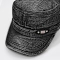 Miniatyrbilde 4 av 7: Unisex Kadett Army Caps Justerbar Flat Top Caps Vasket Bomulls Militærhatt Baseball Caps Black