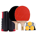 Miniatyrbillede 1 af 5: 2 Bordtennisbat og Teleskopiske Net Passer til Ethvert Bord Bærbare Træningstilbehør