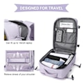 Miniatyrbild 4 av 5: Vattentät Lätt Reseryggsäckar Stor Kapacitet Kvinnors Multifunktionell Resväska USB-Laddning Kvinna Flygbagage Light purple 43x30x20cm