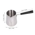 Miniatyrbillede 3 af 5: Tyrkisk Kaffekande 600ml Rustfrit Stål Blank Overflade Høj Temperaturbestandig Let at Rengøre Smørvarmer