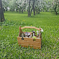 Miniatyrbillede 2 af 2: Træudendørs Foldbar Picnic Kurv Bord, Bærbar Vin Picnic Bord, 2-i-1 Picnic Bord Konvertibel Opbevaring Trækurv, Til Picnic Udendørs På T