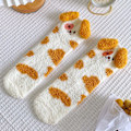 Miniatyrbillede 4 af 6: Par Vinter Koral Fleece Sokker Kvinder Tykke Varme Sokker Fuzzy Gulvsokker Jul Fødselsdag b