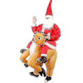 Miniatyrbillede 5 af 5: Voksen Oppustelig Julemandskostume Juledyr Anime Fancy Dress Ride On Reindeer Oppustelig Karnevalskostume