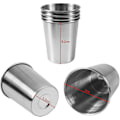 Miniatyrbilde 2 av 5: 6-pakning 8 Ounce 230ml Rustfritt Stål Knusesikker Pint Drikke Metall