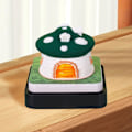 Miniatyrbillede 2 af 3: 2024 Kalender Memoblok Med Lys Interessant Formet 3d Kalender Notesblok Til Familie Ven Nabo Gave Mushroom House Green