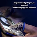 Miniatyrbilde 3 av 6: 4-pakning - Fingerbeskyttelse med berøringsfunksjon - Mobilgaming Black