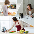 Pikkukuva 8 / 11: Kannettava tabletin pidike 360° kääntyvä säädettävä takarengas monitoimipöytä- ja seinätelineellä 7,9-12,9 tuumalle
