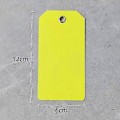 Pikkukuva 1 / 5: 100 kpl 6x12 cm muoviset lähetystarrat Värikkäät tyhjät merkinnätarrat Vedenpitävät 100 PCS-YELLOW