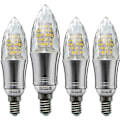 Pikkukuva 1 / 5: 4 kpl E14 12W LED-lamppuja, vastaa 100W hehkulamppua, lämmin valkoinen valo, pieni Edison-kierrekanta