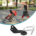 Miniatyrbillede 5 af 5: 1 Sæt Cykeltrailerkobling Stærk Rustfri Korrosionsbestandig Universal Heavy Duty Connector Kulstofstål Baby Barnevogn Trailer Trækbeslag C