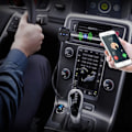 Pikkukuva 5 / 5: Auton AUX Bluetooth -sovitin maadoitusvikasuojalla handsfree-puheluihin ja musiikin suoratoistoon, kaksoisporttinen langaton Bluetooth-vastaanotin