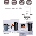 Miniatyrbilde 3 av 6: Bærbar Håndbrygger for 1-2 Kopper, Rustfritt Stål Bærbar Kaffe Filter, Gjenbrukbar Kanne Kaffe Drypper Filter