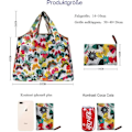 Miniatyrbillede 2 af 5: Stor foldbar taske 50*40cm, genanvendelig til shoppingture 50*40cm C
