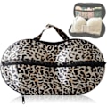 Miniatyrbild 1 av 7: Resväska för BH och underkläder med dragkedja, portabel förvaringsväska för BH med mesh, resväska för damunderkläder, BH:ar, bikinis Leopard Print