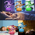 Pikkukuva 3 / 5: Spiderman 3D Yövalo Lapsille, Spiderman Lelut Pojille, Supersankari 3D Illuusiolamppu 16 Värillä Vaihtuvalla ja Pöytälampulla Kaukosäätimellä (A)