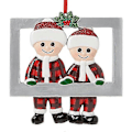 Miniatyrbilde 1 av 5: Juletog i tre - Julerpynt - Håndverk i tre - Julen 2023 - Navidad - Noel - Gaver - Godt nytt år 2024 a family of two