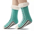 Miniatyrbillede 1 af 5: Ultra-tykke Cashmere Hjemmesko med Skridsikker Sål blue