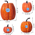 Pikkukuva 3 / 6: 7 kpl Teko-kurpitsaa, Vääriä Kurpitsoja, Syksyn Koristelu Thanksgivingiin Halloweeniin Jouluun