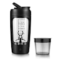 Miniatyrbillede 1 af 5: Fuldt Automatisk Blandekop Bærbar Protein Pulver Rysteflaske Elektrisk Protein Shaker Flaske Black with Powder Box