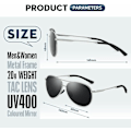 Miniatyrbillede 4 af 5: Polariserede Aviator Solbriller til Kvinder, Anti-Glare