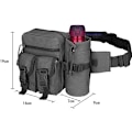 Miniatyrbild 2 av 6: Taktisk Midjeväska med Vattenflaskhållare, Vattentät Midjeväska Militär Utility Canvas Fanny Pack Bumbag för Jogging Vandring Promenad Cykling