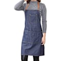 Miniatyrbillede 1 af 6: Unisex Denim Forklæder med Lomme Justerbar Denim Jean Køkkenforklæde med 3 Lommer til Kvinder og Mænd Køkken Madlavning, Have og Restaurant