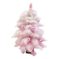 Miniatyrbilde 1 av 4: #Rosa kunstig juletre med LED-lys - 45 cm#