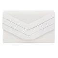 Miniatyrbild 1 av 3: Snygg Clutch i Konstläder i Kuvertmodell för Bröllop, Kväll, Fest, Handväska White