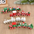 Miniatyrbilde 4 av 5: Jule-togpynt i tre God Jul Dekorasjon til hjemmet 2023 Julegaver til barn Noel Natal Navidad Nyttår 2024 Style9