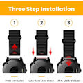 Miniatyrbillede 4 af 5: 22 mm udskiftningsrem til Garmin Fenix 5/Fenix 6/Fenix 7, kompatibel med Fenix 5 Plus/Fenix 6 Pro/Forerunner 935/945/955/In