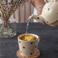 Miniatyrbilde 3 av 4: Kaffekrus Søt Keramikk Polka Dot Mark Cup 200ml Kreativ Personlighet Trend Vannkopp Hjem Melk Frokost Kaffekopp