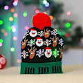 Miniatyrbild 1 av 4: 2024 NY LED Julhatt Kreativ Blinkande LED-ljus Stickad Hatt Snögubbe Vinter Varm Färg Stickad Mössa Julklapp 28