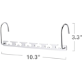 Miniatyrbillede 7 af 7: 10 stk Magiske Bøjler Skabspladsbesparende Garderobe Tøj Magiske Bøjler Oragnizer Tunge Krom Bøjler, Opdateret Krogdesign 26 cm Lang
